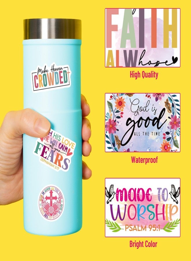 WorldBazaar 100pcs Bible Verse Stickers Inspirational Jesus Sticker Waterproof Water Bottles Scrapbooking Journal Religious Gifts Kids Adults - Image 5